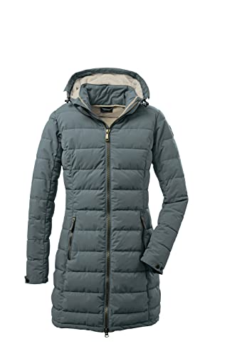 killtec Damen Funktionsparka/Steppparka mit abzippbarer Kapuze - GW 13 WMN QLTD PRK, aquaverde, 40, 37503-000