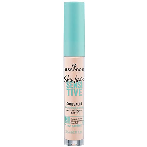 essence Skin Lovin' SENSITIVE CONCEALER, Nr. 05, Nude, feuchtigkeitsspendend, beruhigend, natürlich, für sensible Haut, vegan, ölfrei, ohne Parfüm, ohne Alkohol, 1er Pack (3.5ml)