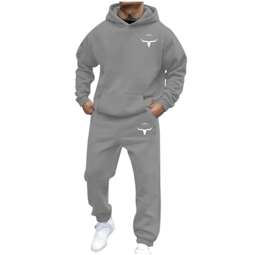Jogginganzug Herren, Jogginganzug Herren 2 Teiler Trainingsanzug Sportanzug - Freizeitanzug Freizeit Tracksuit Langarm Sport Hausanzug Streatwear Hoodie und Jogginghose Fitness Gym Sportkleidung