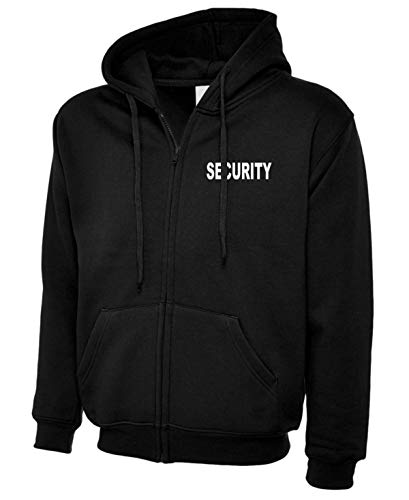 KAPUZEN-SWEATJACKE HOODIE - SECURITY bedruckt vorne und hinten GR. XL