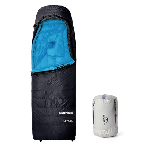 Naturehike CW1000 Daunenschlafsack Ultraleichte Tragbare Kompackte Winter Schlafsack 4 Jahreszeiten für Erwachsene und Kinder Outdoor Camping Wandern Reisen mit Kompressionssack