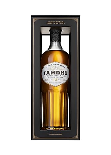 Tamdhu 12 Years Old Speyside Single Malt Scotch Whisky (1 x 700 ml) – Hochwertiger Single Malt Whisky mit fruchtigen Aromen – Whisky reift 12 Jahre in Oloroso-Sherry-Fässern – 43 % Alk.