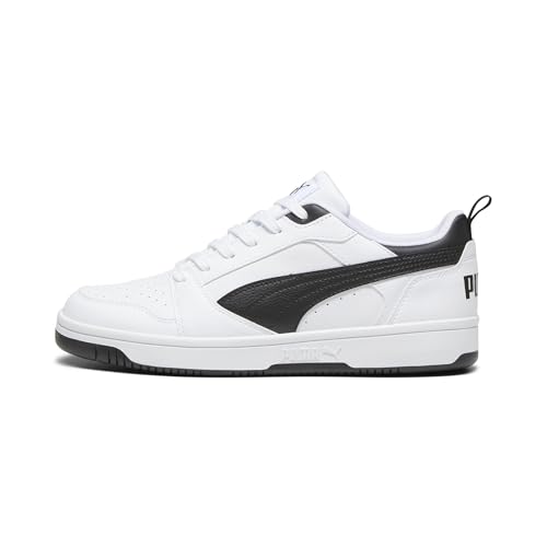 PUMA Rebound V6 Low Unisex Sneaker , Puma White Puma Black Puma Black, 46 EU