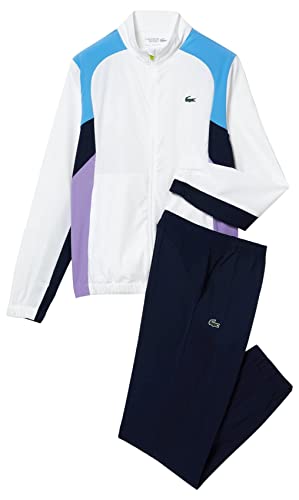 Lacoste Herren Wh9341 Trainingsanzug, Weiß/Navy Argentinien, L