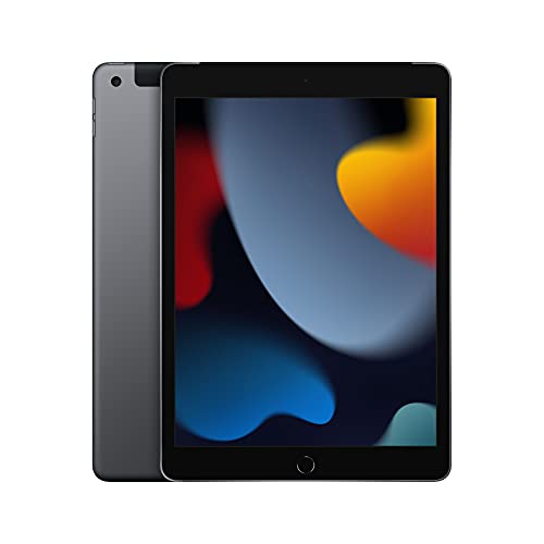 2021 Apple iPad (10,2-zoll, Wi-Fi + Zellular, 64GB) Space Grau (Generalüberholt)