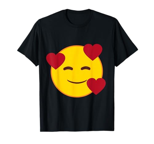 Offizielle Emoji-Herzen mit gelbem Smiley-Gesicht T-Shirt