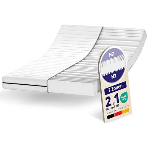 Mister Sandman Ergonomische 7-Zonen Kaltschaummatratze – Wendematratze mit Zwei Härtegraden (H2/H3) – Bezug abnehmbar & waschbar – Rollmatratze – Made in Germany (Höhe: 15cm, 200x200)