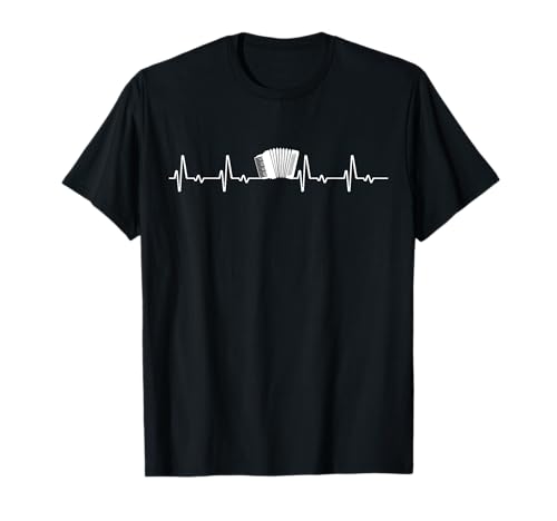 Herzschlag Akkordeon EKG - Akkordeonspieler T-Shirt
