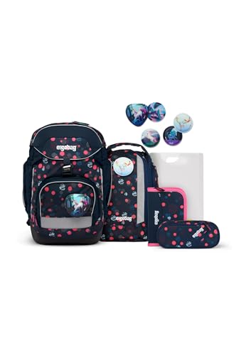 ergobag Pack Set ergonomischer Schulrucksack, Schulranzen, Vorgänger-Kollektion, flexibel 6-teilig 1.Klasse Grundschule