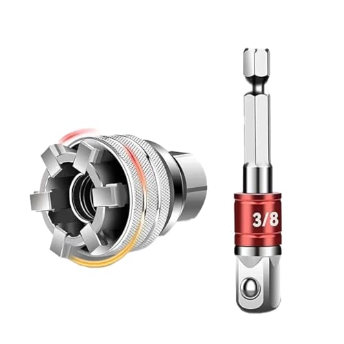 Multi-function Universal Socket Wrench Tool, Universal Steckschlüssel, Multi Stecknuss Set, Verstellbarer Steckschlüssel, Steckschlüsseleinsätze Werkzeuge für 3/8
