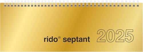 rido/idé Querterminbuch Mod. septant 2025 | 305×105 mm, Karton, gold