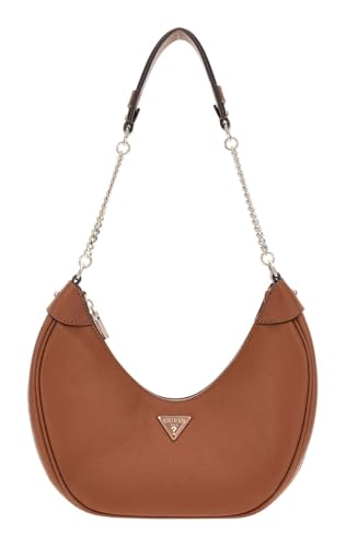 GUESS Damen Fedora Hobo, Schultertasche, Cognac