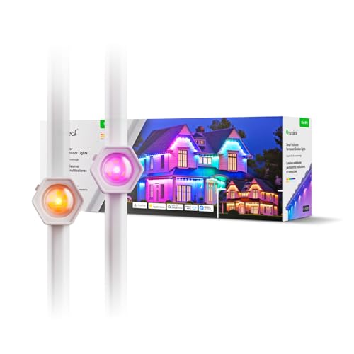 Nanoleaf Smart RGBICW Outdoor Wall Lights Starterpack (15m), Mehrfarben & Warm-/Kaltweiß, Wi-Fi App für individuelle Szenen, Sprachsteuerung (funktioniert mit Alexa, Apple, Matter), IP67 wasserdicht