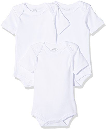 Playshoes Unisex Kleinkind Body Multipack Baby-Body, weiß 1/4-Arm 3er Pack, 50-56