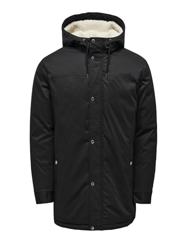 ONLY & SONS Herren Onsalexander OTW Noos Vd Parka, Black, L