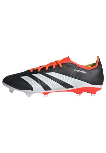 adidas Unisex Predator League Firm Ground Football Boots, Core Black / Cloud White / Solar Red, 46 EU