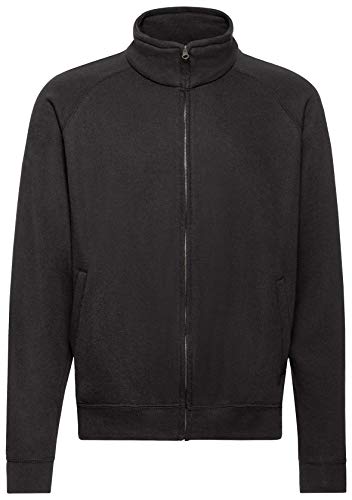 Fruit of the Loom Classic Sweat Jacket, Farbe:schwarz, Größe:L