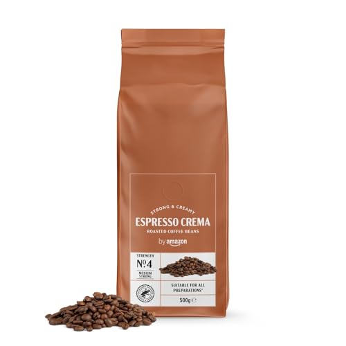 by Amazon Espresso Crema Light Roast Kaffeebohnen, 500 g, Rainforest Alliance zertifiziert