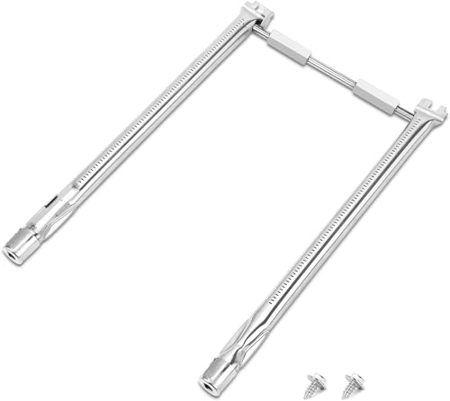 GFTIME 69785 Grill Brenner 45.7cm für Weber Spirit I &II E210 S210 E220 S220 Serie Gasgrill mit vorderen Brennerknöpfen, Edelstahl Brenner Satz Ersatzteile, Edelstahl 304 Grill Brenner