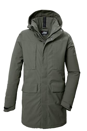 killtec Herren Funktionsparka/Parka mit abzippbarer Kapuze KOW 80 MN PRK, oliv, XL, 41848-000