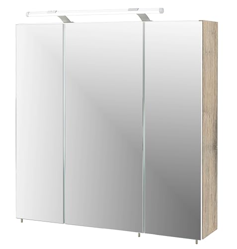 Schildmeyer Spiegelschrank 133075 Trient, 70.0 x 16.0 x 75.0 cm, wildeiche Dekor