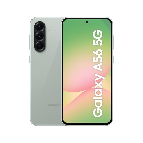 Samsung Galaxy A56 5G AI Smartphone ohne Vertrag, Simlockfreies AI Handy mit Android, 8 GB RAM, 128 GB Speicher, 50-MP-Kamera, Awesome Olive, 2,5 Jahre Herstellergarantie [Exklusiv auf Amazon]