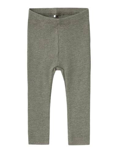 NAME IT Unisex Baby Nbnkab Legging Noos, Dusty Olive/Detail:melange, 98
