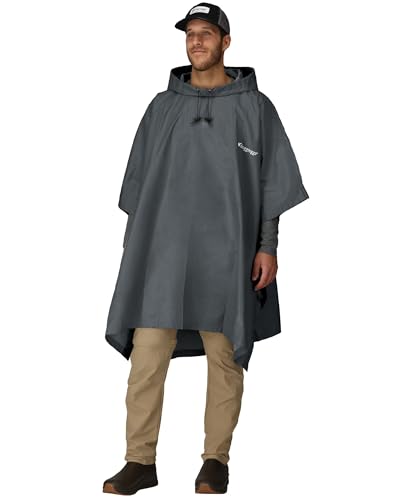 FROGG TOGGS Ultra-Lite2 Regenponcho, wasserdicht, atmungsaktiv, Unisex-Erwachsene Herren, einteilig, Ultra-lite2 Waterproof Breathable Rain Poncho, carbon schwarz, Einheitsgröße