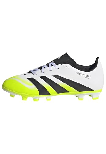 Adidas Unisex Kinder Predator Club Firm Ground/Multi Ground Football Boots Kids, Cloud White/Core Black/Lucid Lemon, 33 EU
