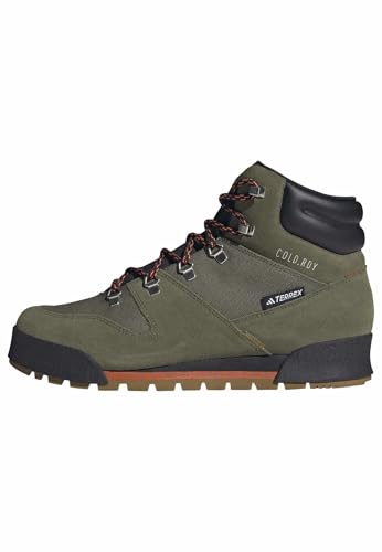 Adidas Herren Terrex Snowpitch Cold.RDY Hiking Shoes, Olive Strata/Bronze Strata/Orange, 42 EU