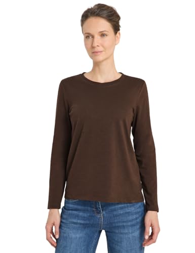 CECIL Damen 3227278 Basic Rundhalsshirt, Chocolate Mousse, XXL