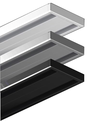 Garduna 120cm | silber | Gardinenschiene Vorhangschiene| Aluminium | 1- oder 2-läufig