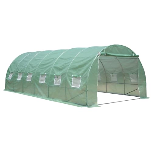 Zelsius Foliengewächshaus (L) 300 x (B) 200 x (H) 200 cm | stabiles Tomatengewächshaus, Folienzelt, Gewächshaus für Garten | Tomatenhaus, Folien Treibhaus, Pflanzenzelt, Frühbeet
