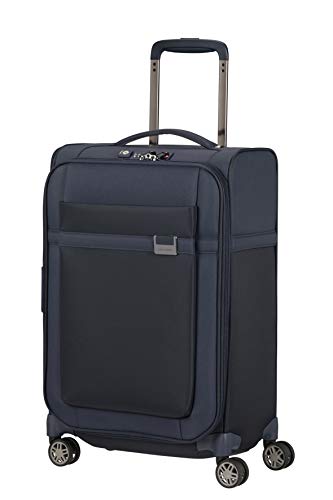 Samsonite Airea - Spinner S (Länge: 35 cm) Erweiterbar Handgepäck, 55 cm, 38/43.5 L, Blau (Dark Blue)