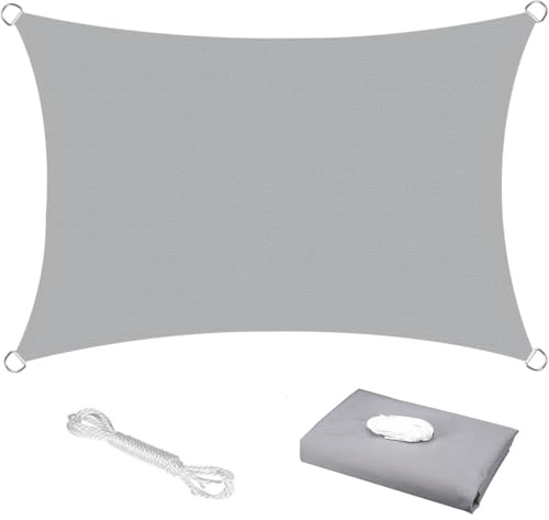 KAHEIGN Sonnensegel Wasserdicht 2,5m x 3m Rechteckig Sonnenschutz Wetterschutz Segel, 98% UV-Schutz Atmungsaktiv Balkon Sonnensegel Leinwand 120gsm Sonnenschutz für Garten Balkon Terrasse