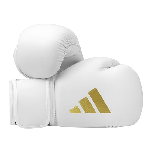 Adidas Boxhandschuhe Speed 50, Erwachsene, Boxing Gloves 16 oz, Punchinghandschuhe komfortabel und langlebig, weiß