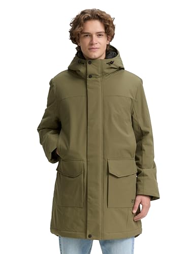 Tom Tailor Herren 1046899 Parka, 11848-Jungle Soil Green, XXL