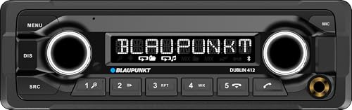 Blaupunkt Dublin 412, 1-DIN Autoradio, Bluetooth, AUX, USB, Freisprecheinrichtung, Lenkradfernbedienung, 200 Watt, schwarz