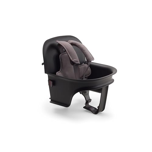 Bugaboo Giraffe Baby-Set für den Bugaboo Giraffe Hochstuhl, für Babys von 6 bis 36 Monate, mit Sitz und 5-Punkt-Sicherheitsgurt, mit einer Hand verstellbar, aus biobasiertem Plastik, Schwarz