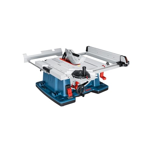 Bosch Professional Tischkreissäge GTS 10 XC (Sägeblatt-Ø: 254 mm, Sägeblattbohr-Ø: 30mm inkl. Absaugadapter, Parallelanschlag, Schiebestock, Winkelanschlag, Aufbewahrung für Sägeblatt)