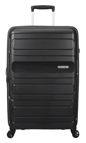 American Tourister Sunside - Spinner L, Erweiterbarer Koffer, 77 cm, 106/118 L, Schwarz (Black)
