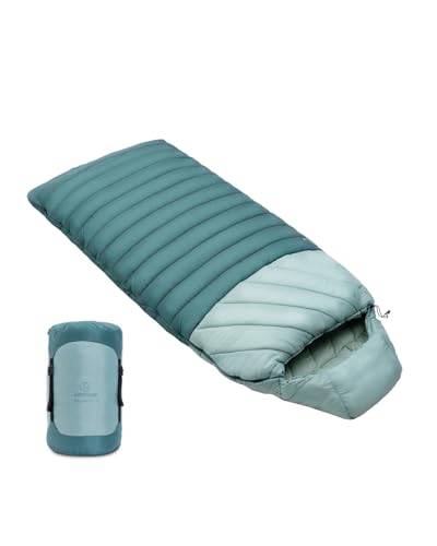 Justcamp Melvin XXL 4 Schlafsack 235x100 cm (LxB), rechteckiger Schlafsack 3-Jahreszeiten für Erwachsene