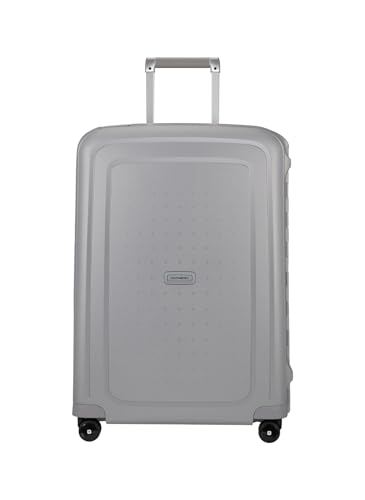 Samsonite S'Cure - Hartschalenkoffer 69 cm Mittelgroß - Trolley Koffer mit 4 Rollen, TSA-Schloss, Leicht - 79 L - Silber (Silver)