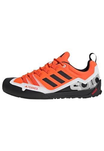 adidas Unisex Terrex Swift Solo 2.0 Hiking Shoes, Orange / Core Black / Crystal White, 44 EU
