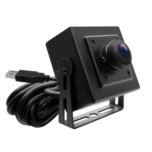 1080P USB Kamera mit Fisheye Lens, 180 Grad Weitwinkel, Hoher Bildfrequenz 100 fps/60 fps/30 fps, Mini Kamera für Maschinelles Sehen, Lasergravur, Webcam Plug & Play für Windows/Mac/Linux/Android