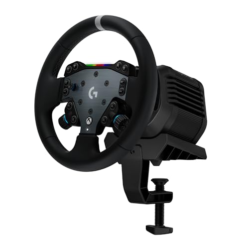 Logitech G RS50 System, 3-teiliges SIM-Racing-Lenkrad-Setup - RS50-Radbasis mit 8 Nm Direct Drive, RS Wheel Hub mit 13 Tasten und RS-Rundrad 28 cm - Für Xbox/PC - Schwarz
