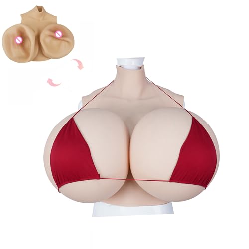 Oppaionaho Aufblasbare DIY Crossdresser Brustplatte Realistische Silikon Brust Formen ZZZ Tasse für Mann zu Frau Cosplay (#02, ZZZ Cup)