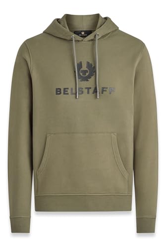 Belstaff Signature Hoodie, echt Oliv, XXL