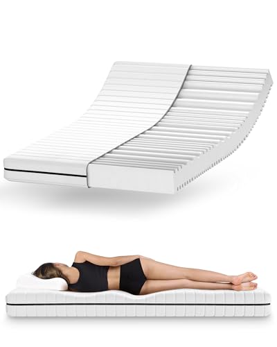 Mister Sandman Matratze 200 x 200 cm, Höhe 18 cm Kaltschaummatratze Orthopädische 7-Zonen Rollmatratze mit Oeko-TEX Zertifiziertem Waschbarem Matratzenbezug (H2/H3)