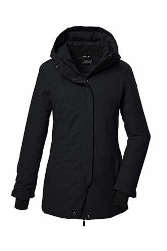 killtec Damen Funktionsparka/Parka mit Kapuze KOW 93 WMN PKR, schwarz, 38, 41817-000